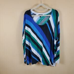 Lane Bryant Stripped Scoop Neck Lightweight Sweater Size 22/24